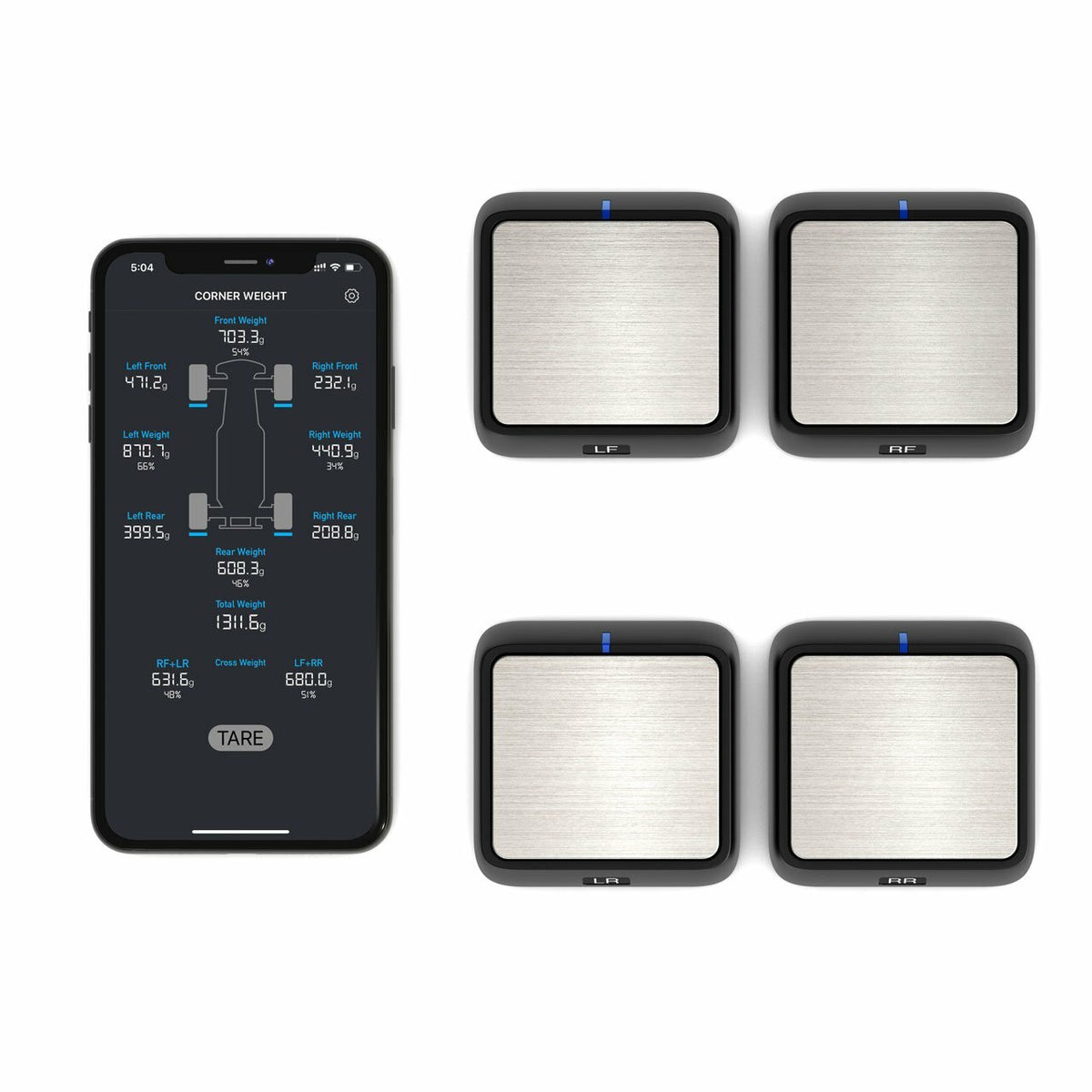 Digital Tweak Waage Bluetooth zur Achslastmessung