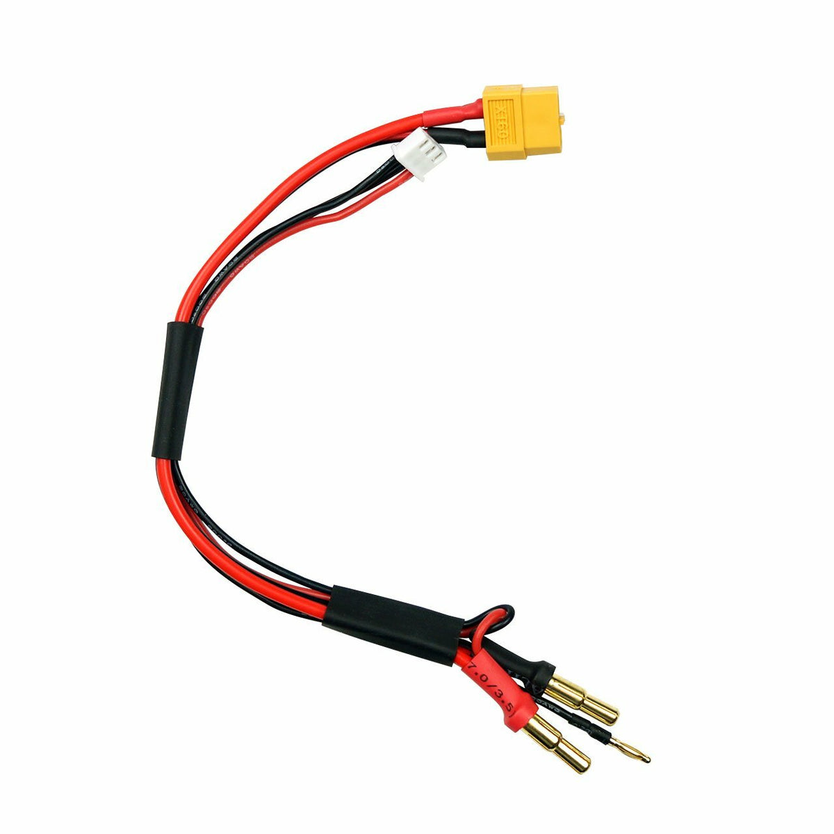 Ladekabel XT60 für 2s Akku mit 4mm und 5mm Buchse