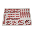 Capricorn Sticker Rot Chromeffekt