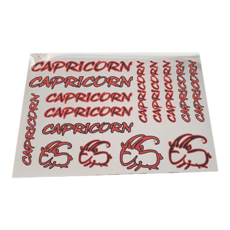 Capricorn Sticker Rot Chromeffekt