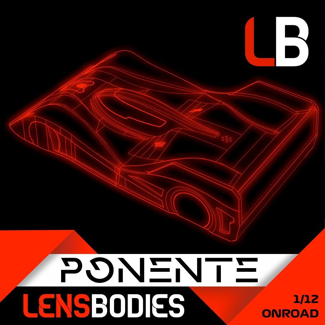 Hotrace Lens Karosserie "Ponente" unausgeschnitten *light* SONDERPREIS, noch 1x vorhanden