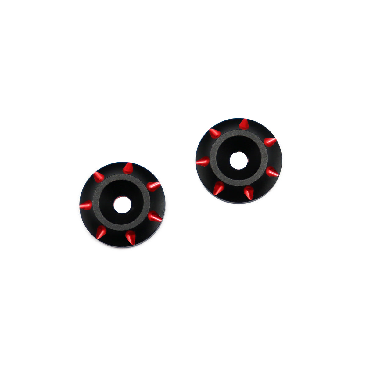 JumpstartRC Aluminium Heckflügel Befestigung (2 Stück) Schwarz/Rot