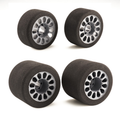40+ Euro 2024 Einheitsreifen - ONE 1/8 Moosgummireifen - Carbon 32/35 Shore (4 Reifen)