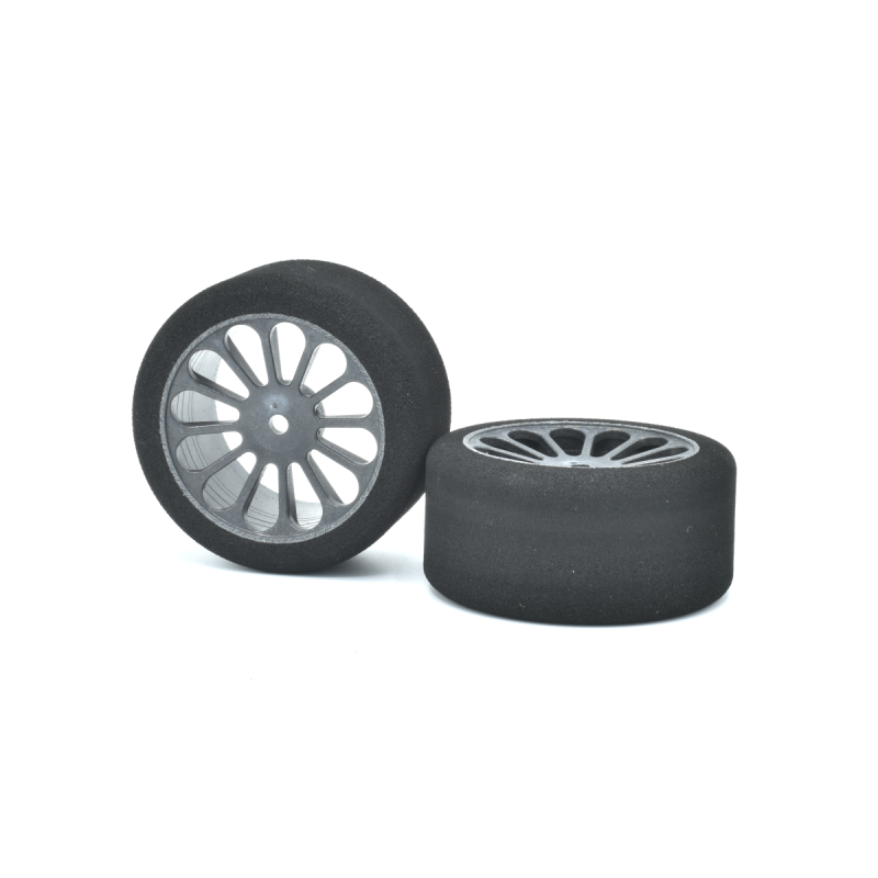 40+ Euro 2024 Einheitsreifen - ONE 1/10 Moosgummireifen - Carbon 37/40 Shore (4 Reifen) 62/64mm