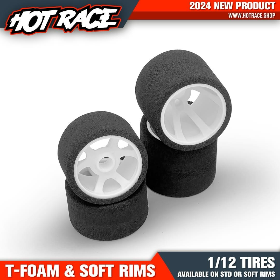 Paar Hotrace 1/12 Hinterreifen *T-Foam* Special (Paar) Soft Rim .