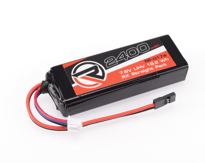 Ruddog 2400mah 7,6V Lipo 17x30x87 mm mit Futaba Stecker