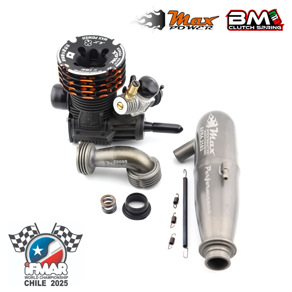 MAX Power .351r -**Quadrifoglio**2026 + 2183/02099 Pipe Como +BM Clutch Spring Ibrida