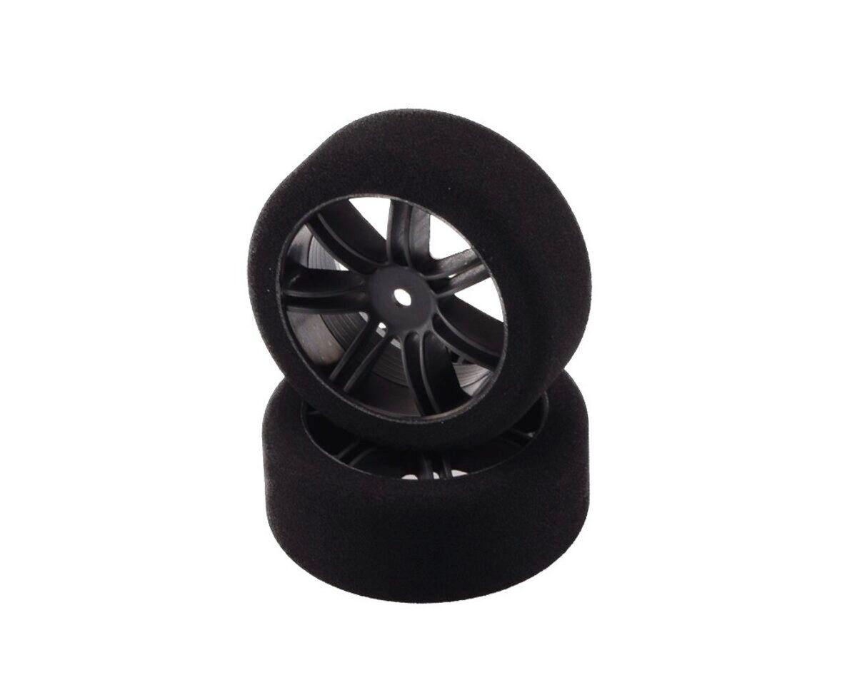 SALE. nur 30 Stück ! Hotrace Moosgummireifen schwarze Felge Carbon vorne 40 Shore (Paar)