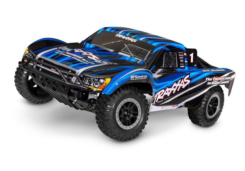 Traxxas Slash 1/10 2WD short-Course RTR Brushed, HD 48kmh schnell inkl. Fernsteuerung,Ladegerät und Akku