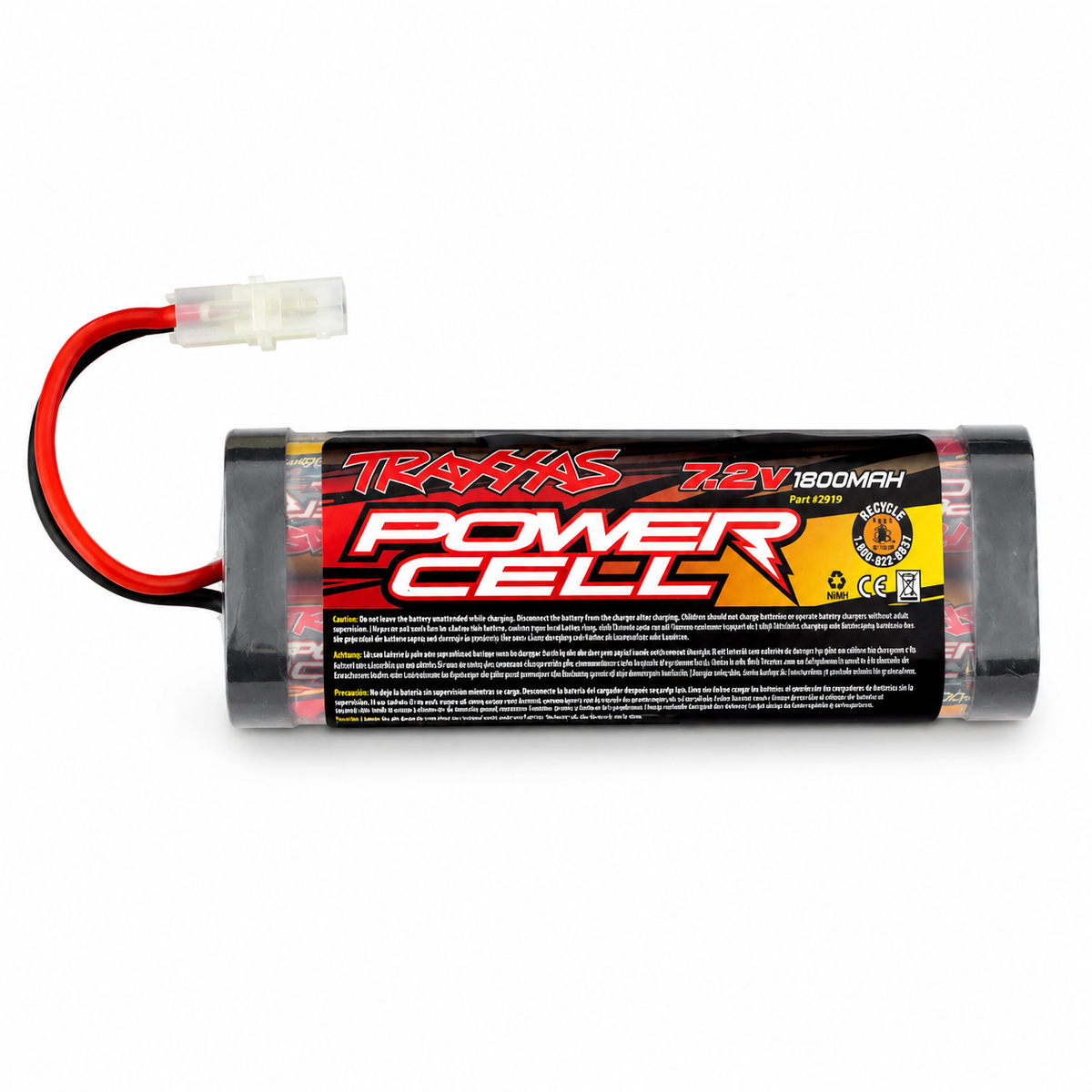 For Hudy Starterbox : Power Cell NIMH 6-Zellen Stick 1800mAh 7,2V TRAXXAS mit Tamiya Stecker