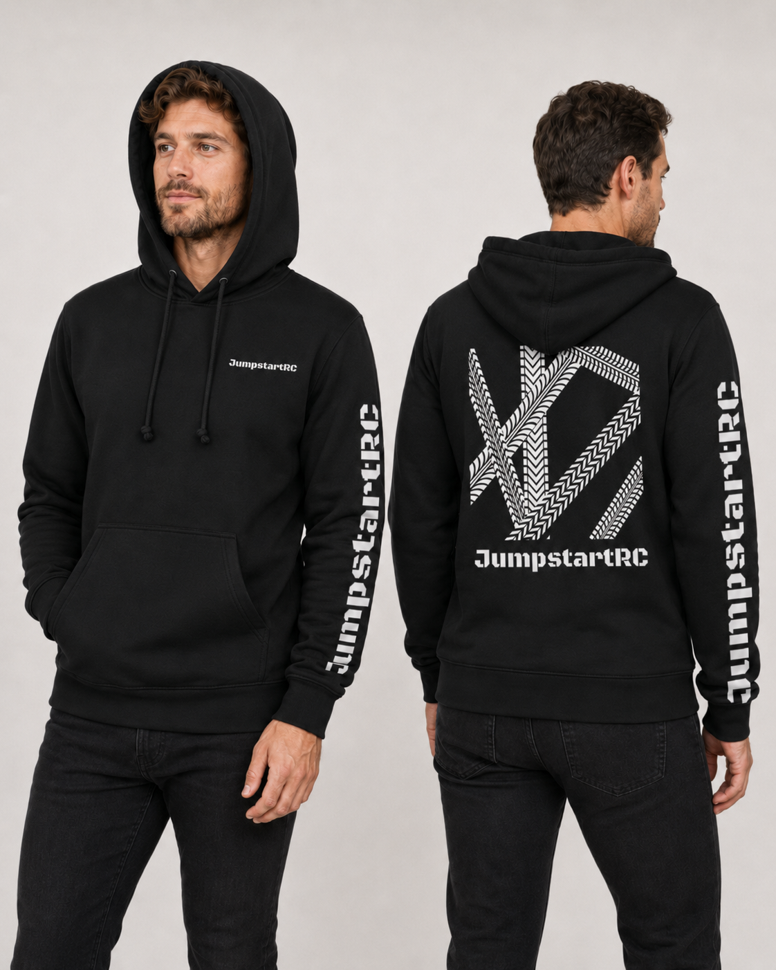 JumpstartRC Hoodie Black and white