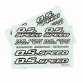 O.S. Speed Sticker schwarz/weiß (2 Stük)