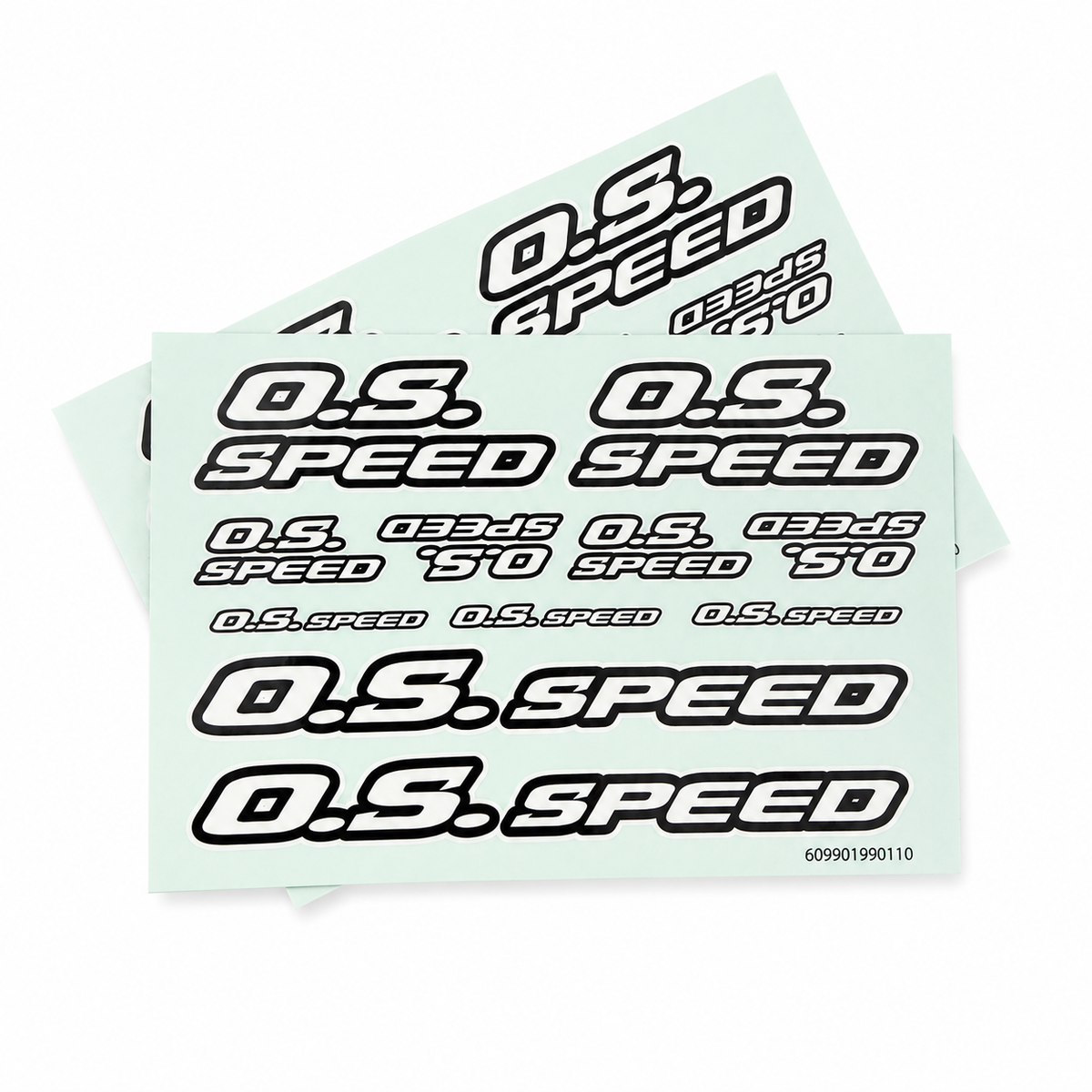 O.S. Speed Sticker schwarz/weiß (2 Stük)